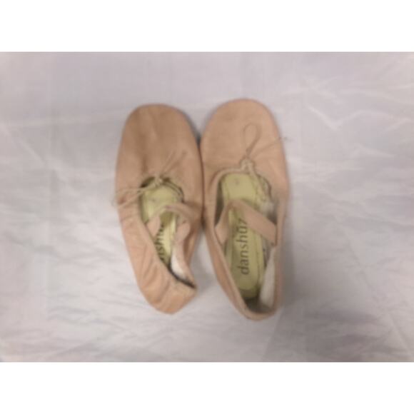 Dance Ballet Shoes DanzNMotion Child 1M Leather Single Strap Full Sole - Picture 1 of 2